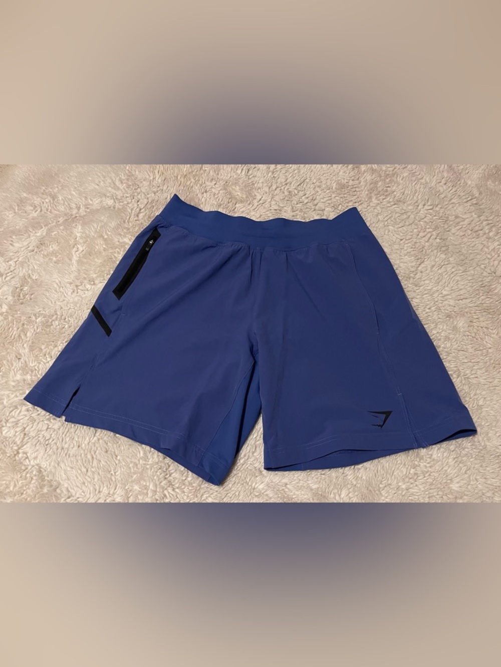 Gymshark Apex Perform Mens Shorts S Violet Pockets Drawstring Elastic Waist Logo